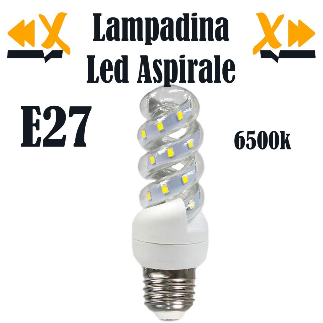 Lampadina led E27 Spirale luce fredda 6500k Illuminazione 360 gradi 18 20Watt